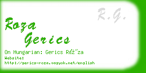 roza gerics business card